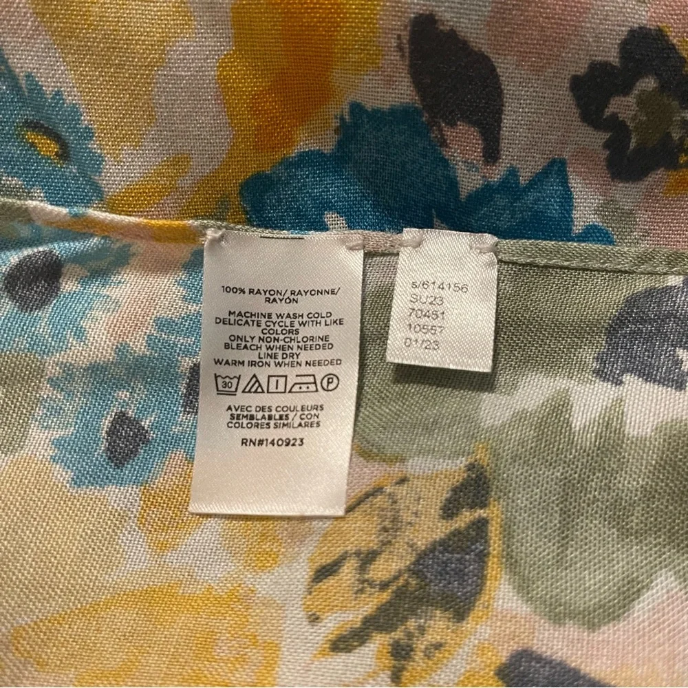 LOFT Floral Cardigan Coverup Kimono One size